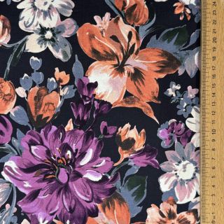 Jerse trening Flower Luna navy digital print