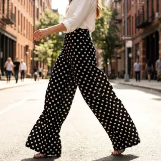 Viscoză RADIANCE Polka dot black
