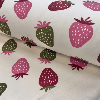 Jerse trening pieptănat JOGGING Strawberries ecru