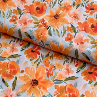Țesătură din bumbac VOILE Sarah flowers digital print