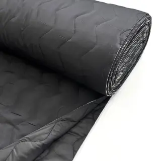 Material textil matlasat ZIG ZAG black