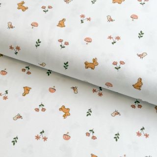 Tricot Bunnies white ORGANIC