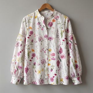 Țesătură din bumbac VOILE Emily flowers digital print