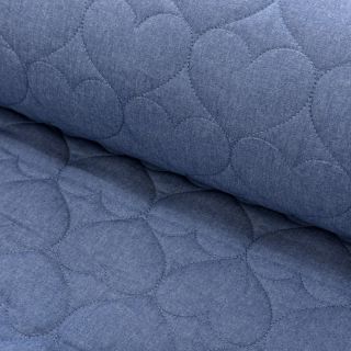 Material textil matlasat DENIM Hearts