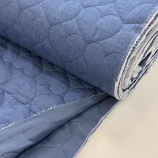 Material textil matlasat DENIM Hearts