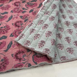 Mușelină STEPPED Flowers mauve