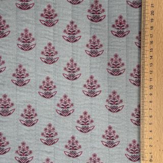 Mușelină STEPPED Flowers mauve