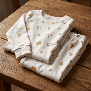 Tricot Bunnies white ORGANIC