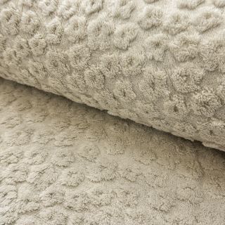 Fleece JACQUARD Flowers ecru