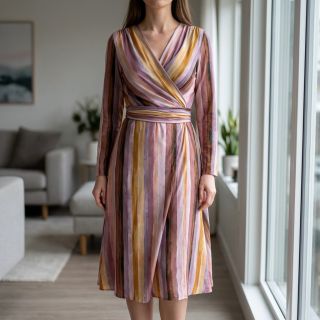 Viscoză RADIANCE Stripes lavender digital print