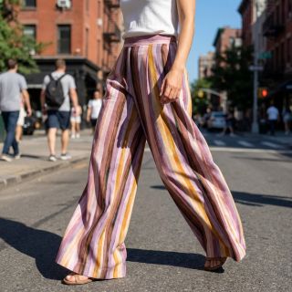 Viscoză RADIANCE Stripes lavender digital print