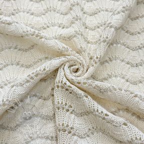 Tricot Knitted jacquard LUREX ecru
