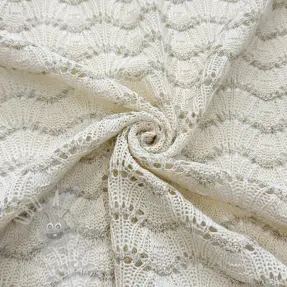 Tricot Knitted jacquard LUREX ecru