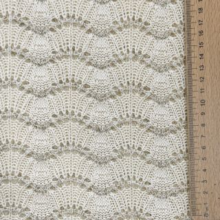 Tricot Knitted jacquard LUREX ecru
