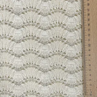 Tricot Knitted jacquard LUREX ecru