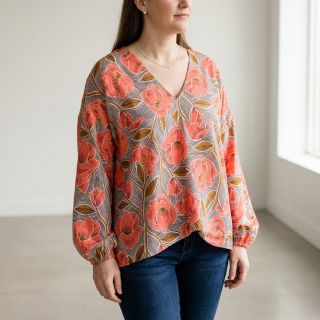 Țesătură din bumbac VOILE Timi flowers