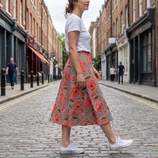 Țesătură din bumbac VOILE Timi flowers