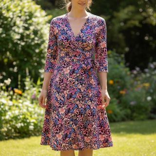 Viscoză STRETCH Flowers Junie black