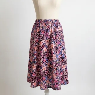 Viscoză STRETCH Flowers Junie black