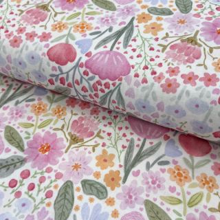 Mușelină Flowers pink dream digital print