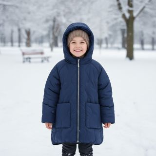 Material textil matlasat ZIG ZAG navy