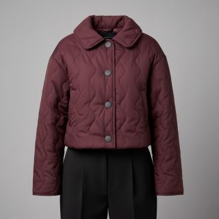 Material textil matlasat ZIG ZAG aubergine