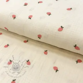 Mușelină EMBROIDERY Fruit peach SIMPLY NATURAL