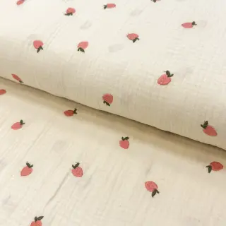 Mușelină EMBROIDERY Fruit peach SIMPLY NATURAL