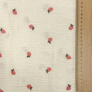 Mușelină EMBROIDERY Fruit peach SIMPLY NATURAL
