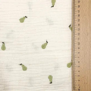 Mușelină EMBROIDERY Fruit green SIMPLY NATURAL