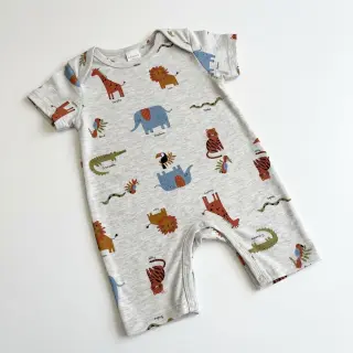 Tricot Safari melange light grey