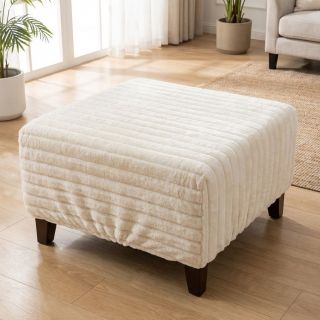 Blăniță artificială Stripes Luxe ecru