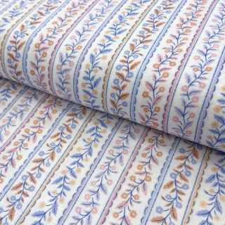 Mușelină Leaves in stripes digital print ORGANIC