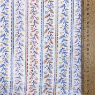 Mușelină Leaves in stripes digital print ORGANIC