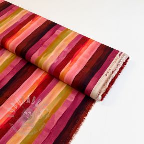 Viscoză RADIANCE Stripes burgundy digital print