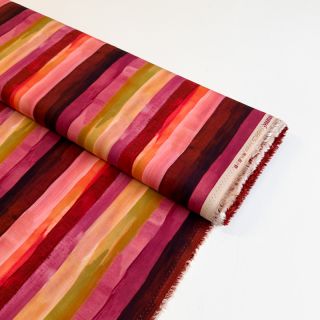 Viscoză RADIANCE Stripes burgundy digital print