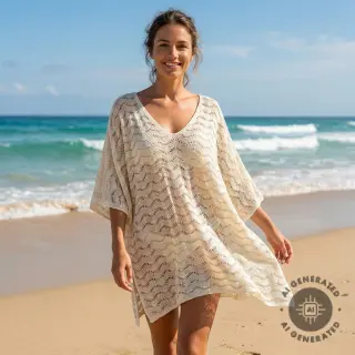 Tricot Knitted jacquard LUREX ecru