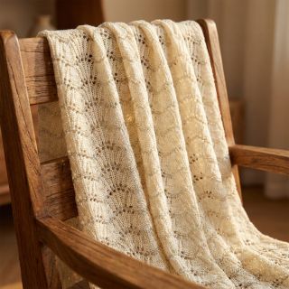 Tricot Knitted jacquard LUREX ecru