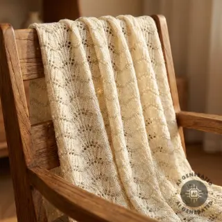 Tricot Knitted jacquard LUREX ecru