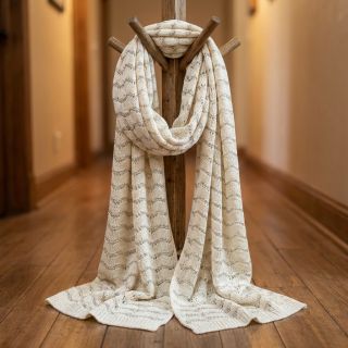 Tricot Knitted jacquard LUREX ecru