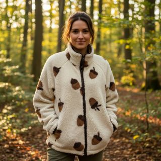 Stofă palton TEDDY JACQUARD Acorns