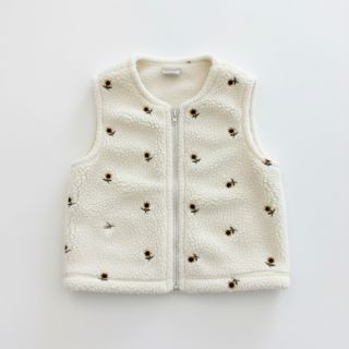 Stofă palton TEDDY JACQUARD EMBROIDERY Sunflower