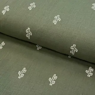 Mușelină EMBROIDERY Cactus green