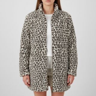 Stofă palton TEDDY JACQUARD Animal skin brown