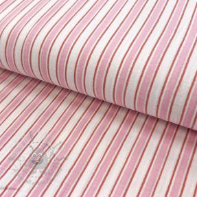 Mușelină YARN DYED Stripe in stripe pink