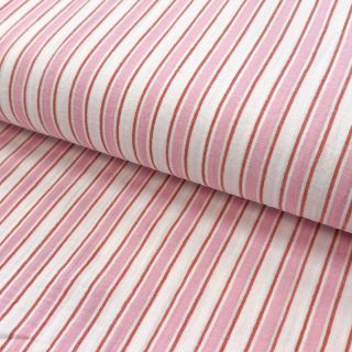 Mușelină YARN DYED Stripe in stripe pink
