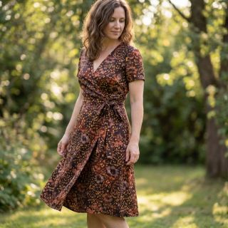 Viscoză SATIN Abstract flow digital print