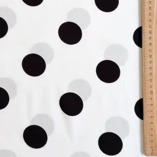 Viscoză RADIANCE Polka BIG dot white