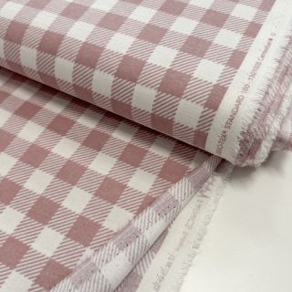 Țesătură din bumbac FLANNEL BIG Check light pink