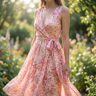 Viscoză SATIN Dots digital print